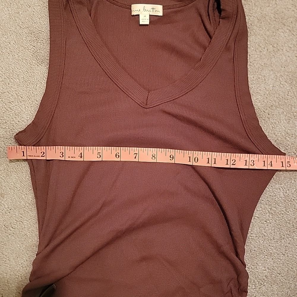 Nine Britton Chocolate Sleeveless Maxi Dress W Ruching On Sides Sz Med - Picture 5 of 10